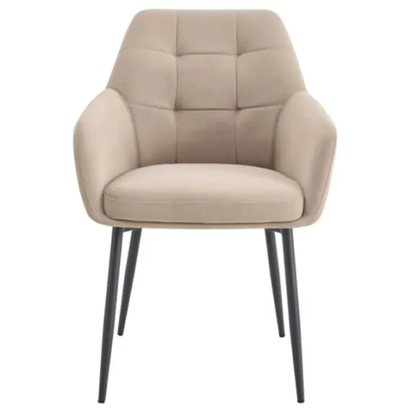 Scaun de bucătărie Fabrik Home Ugo Catifea/ Beige Black photo 2