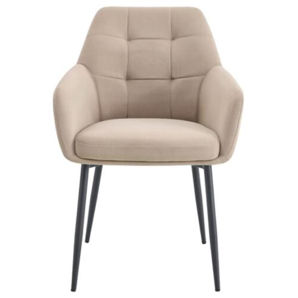 Scaun de bucătărie Fabrik Home Ugo Catifea/ Beige Black photo 2