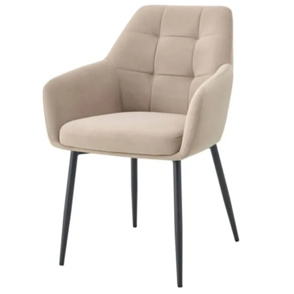 Scaun de bucătărie Fabrik Home Ugo Catifea/ Beige Black photo 3