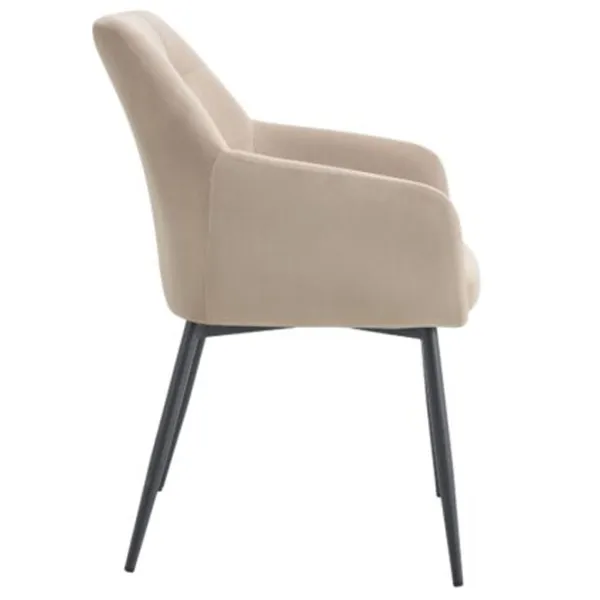 Scaun de bucătărie Fabrik Home Ugo Catifea/ Beige Black photo 4