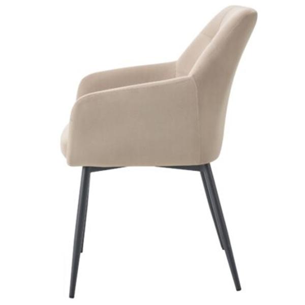 Scaun de bucătărie Fabrik Home Ugo Catifea/ Beige Black photo 5