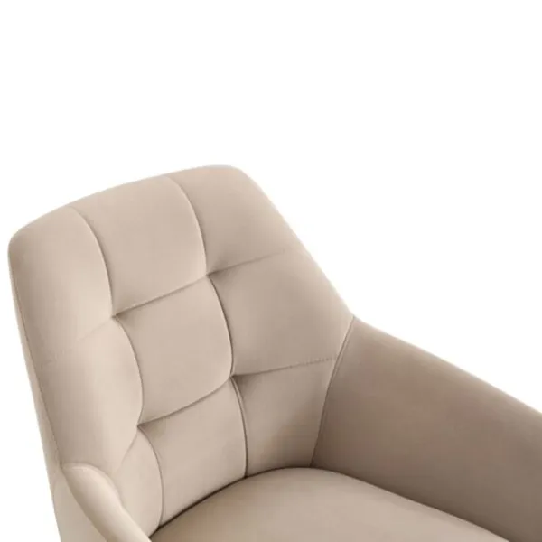 Scaun de bucătărie Fabrik Home Ugo Catifea/ Beige Black photo 6