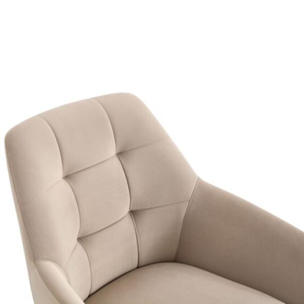 Scaun de bucătărie Fabrik Home Ugo Catifea/ Beige Black photo 6