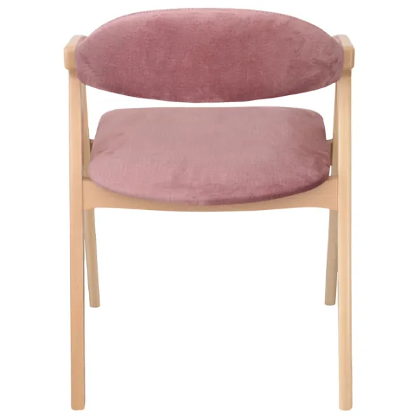 Scaun de bucătărie DecoPrim Logan Emilia Catifea/ Pink Wood photo 5