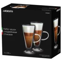 Набор чашек Ardesto AR2623GH 230 мл / Стекло / Прозрачный photo 2