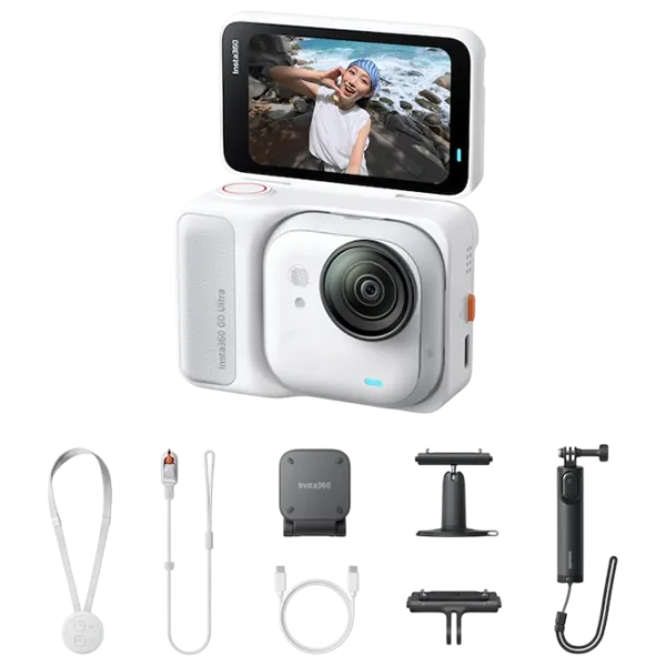 Cameră action Insta360 GO Ultra Creator Bundle 50 MP / 1450 mAh / Arctic White photo 1