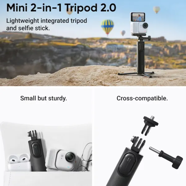 Cameră action Insta360 GO Ultra Creator Bundle 50 MP / 1450 mAh / Arctic White photo 11