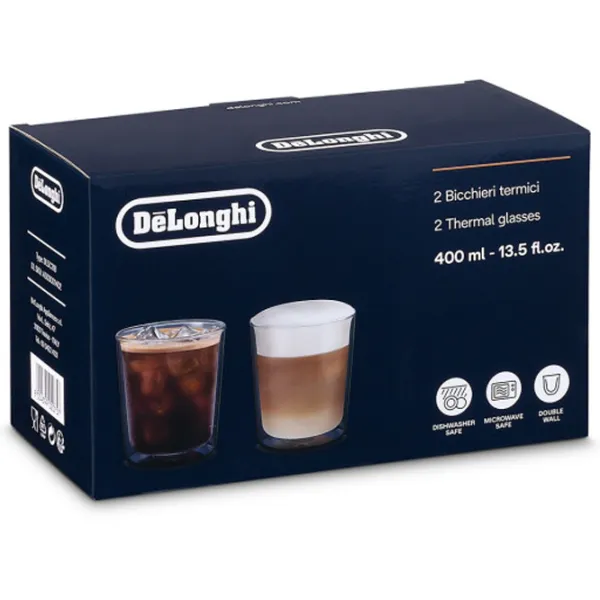 Набор стаканов DeLonghi DLSC318 0.4л / Боросиликатное стекло / Прозрачный photo 6