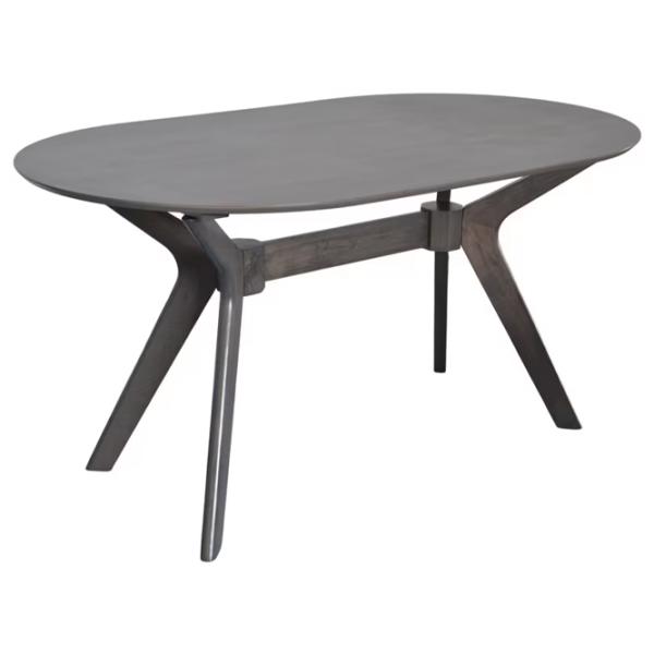 Masă de bucătărie fixă Evelin Raffless Oval MDF/ Antique Grey photo 1
