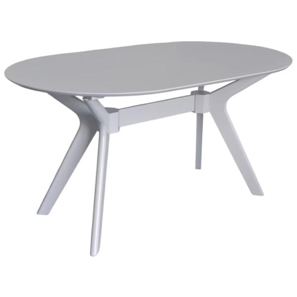 Masă de bucătărie fixă Evelin Raffless Oval MDF/ White photo 1