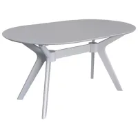 Masă de bucătărie fixă Evelin Raffless Oval MDF/ White
