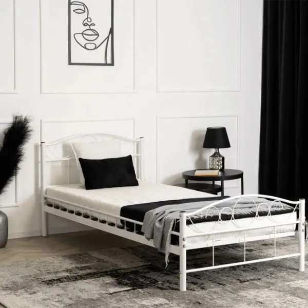 Кровать Mebel Elite Griffin 90 x 200 см / Металл / Белый photo 7