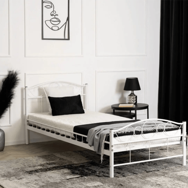 Кровать Mebel Elite Griffin 90 x 200 см / Металл / Белый photo 7