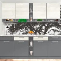 Кухня Modern Monro ДСП / Дуб крафт белый Серый шифер photo 2