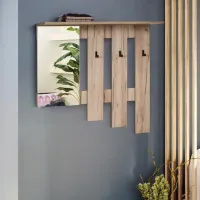 Cuier cu oglindă Modern Home Visit New 1 PAL / Stejar Craft Gri photo 3