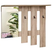 Cuier cu oglindă Modern Home Visit New 1 PAL / Stejar Craft Gri
