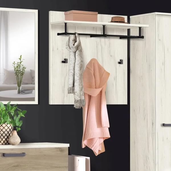 Cuier Modern Home Karolina PAL / Stejar Craft Alb photo 3