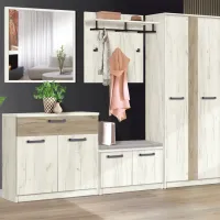 Cuier Modern Home Karolina PAL / Stejar Craft Alb photo 4