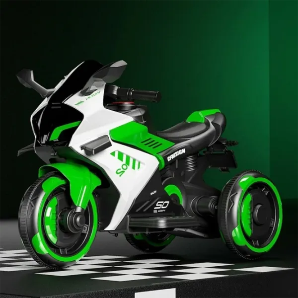 Motocicletă pentru copii Caider 18528 20 kg / 3+ / 5 km/h / Green photo 4