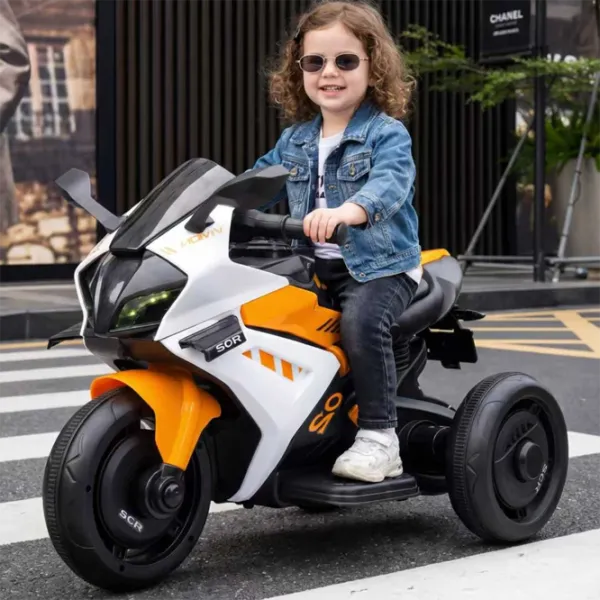 Motocicletă pentru copii Caider W6 20 kg / 3+ / 5 km/h / Orange photo 3