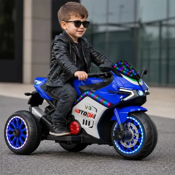 Motocicletă pentru copii Caider JMBD583 30 kg / 3+ / 8 km/h / Blue photo 3