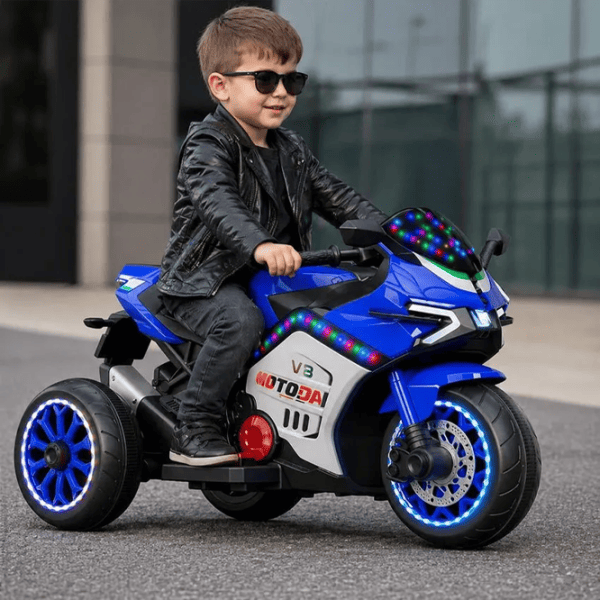 Motocicletă pentru copii Caider JMBD583 30 kg / 3+ / 8 km/h / Blue photo 3