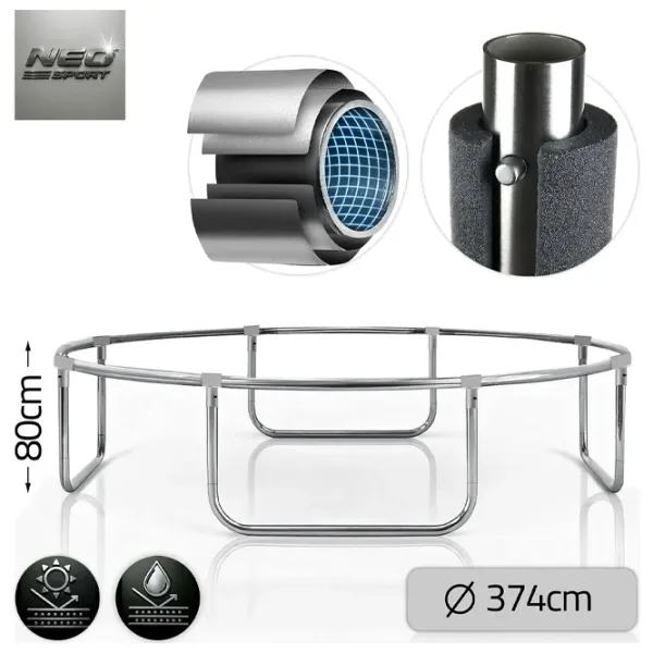 Батут Neo Sport NS-12Z231   / Черный / Диаметр - 374 см photo 4