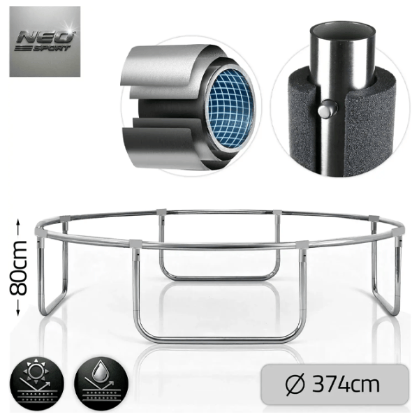 Батут Neo Sport NS-12Z231   / Черный / Диаметр - 374 см photo 4