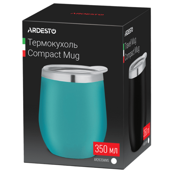 Термокружка Ardesto Compact Travel Mug Голубой 0.35л photo 2