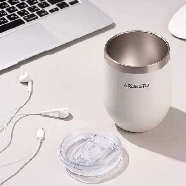 Термокружка Ardesto Compact Travel Mug Белый 0.35л photo 3