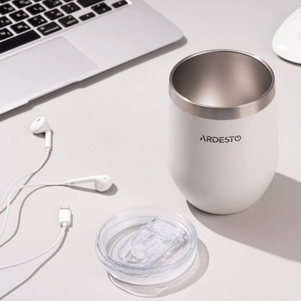 Термокружка Ardesto Compact Travel Mug Белый 0.35л photo 3