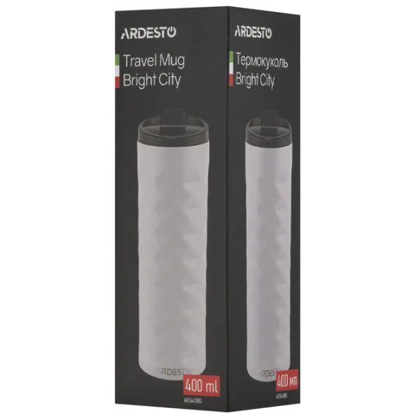 Cană termo Ardesto Bright City Thermal Mug Beige 0.4l photo 6