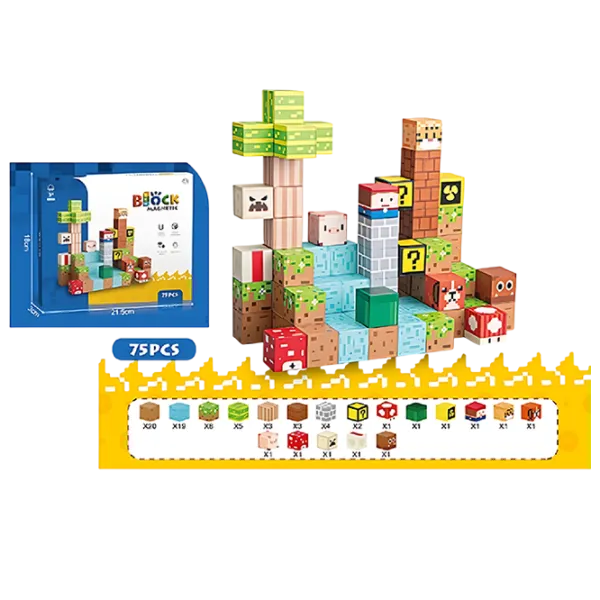 Constructor HD Toys Magnetic Blocks Clasic/ Multicolor photo 1