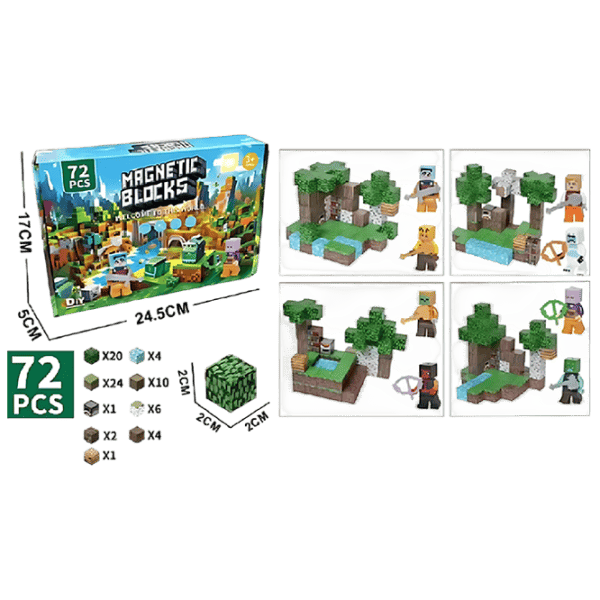 Constructor HD Toys Magnetic Blocks Clasic/ Green photo 1
