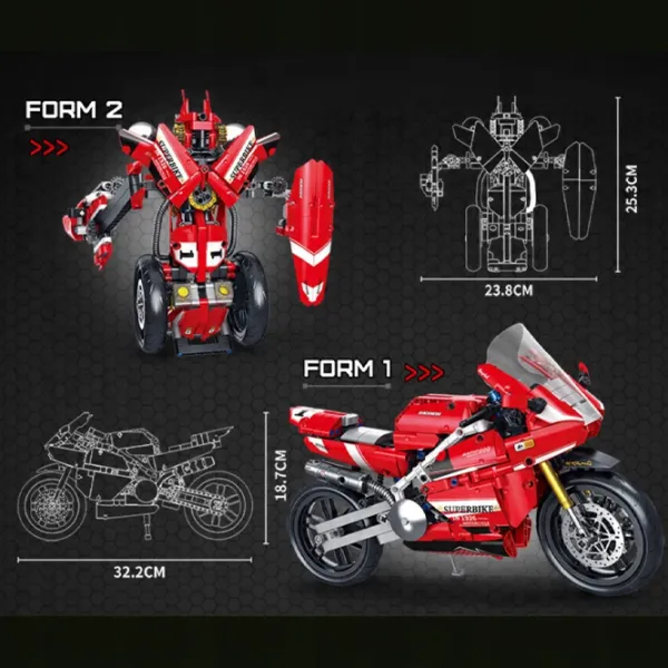 Constructor HD Toys R7/24 Robot/ Red photo 6