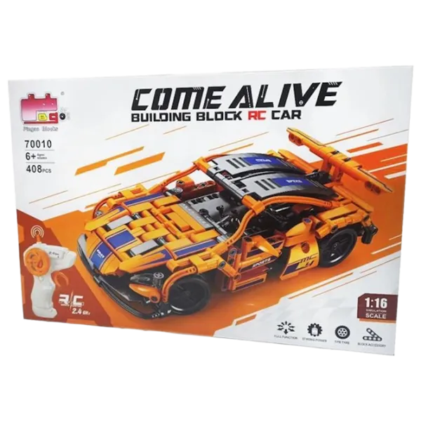 Constructor cu telecomandă HD Toys R16/28 Mașină/ Orange photo 1