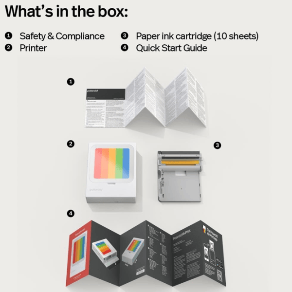 Фотопринтер Polaroid Hi Print 3x3 E-Box Bundle (10 Shots)  / Цветная / Белый photo 9