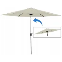 Umbrelă de grădină GardenLine GAO5347 Black Beige photo 4