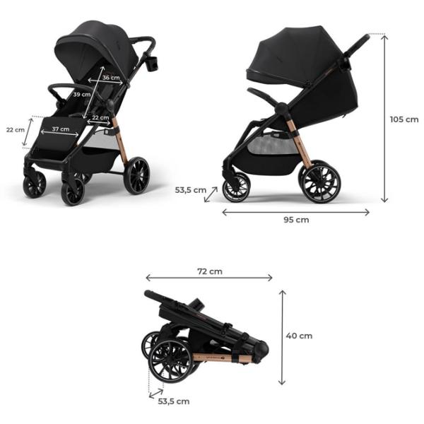 Детская коляска KinderKraft Grande 2 KSGRAN02BLK0000/ Черный photo 7