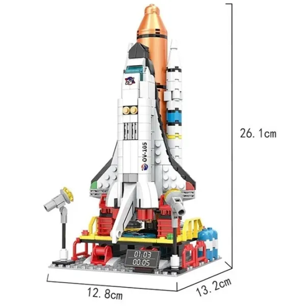 Constructor HD Toys D1R7/3 Rachetă spațială/ White photo 2
