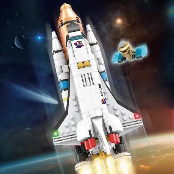 Constructor HD Toys D1R7/3 Rachetă spațială/ White photo 7