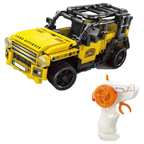 Constructor cu telecomandă HD Toys R23/33 Mașină/ Yellow photo 4