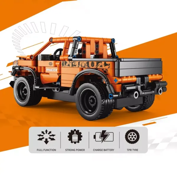 Constructor cu telecomandă HD Toys R23/33 Mașină/ Orange photo 5