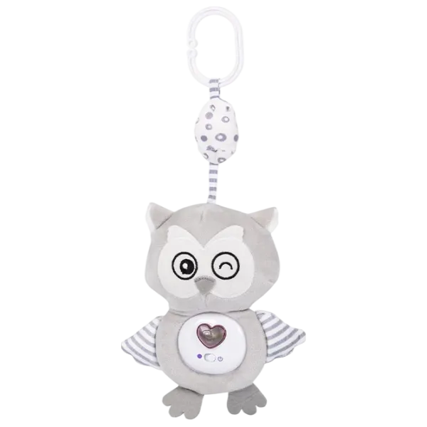 Jucărie pentru pătuțuri și cărucioare Chipolino Owl PIKL02502OWL  / White photo 1