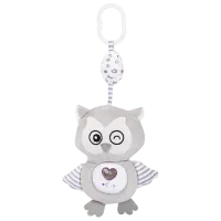 Jucărie pentru pătuțuri și cărucioare Chipolino Owl PIKL02502OWL  / White