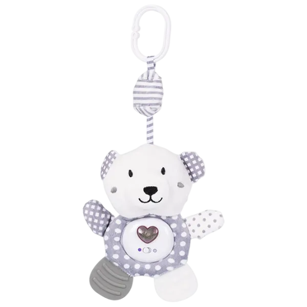 Jucărie pentru pătuțuri și cărucioare Chipolino Teddy Bear PIKL02501BEA  / White photo 1
