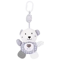 Jucărie pentru pătuțuri și cărucioare Chipolino Teddy Bear PIKL02501BEA  / White