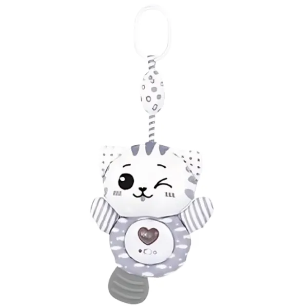 Jucărie pentru pătuțuri și cărucioare Chipolino Kitten PIKL02503CAT  / White photo 1