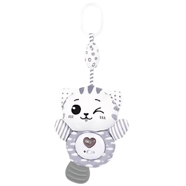 Jucărie pentru pătuțuri și cărucioare Chipolino Kitten PIKL02503CAT  / White photo 1