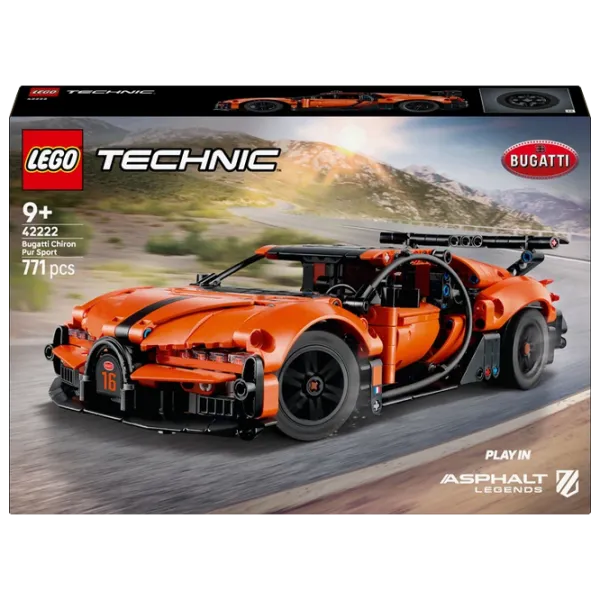 Constructor LEGO Bugatti Chiron Pur Sport Mașină/ Orange photo 1
